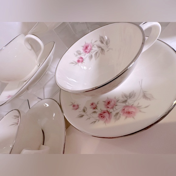 Spring Rose by AMERICAN FORESIGHT CUPS AND SAUCERS $12 each or 5 x $50 - Picture 3 of 7